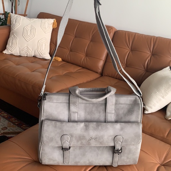 NWOT Faux Suede Work Bag - Picture 3 of 6